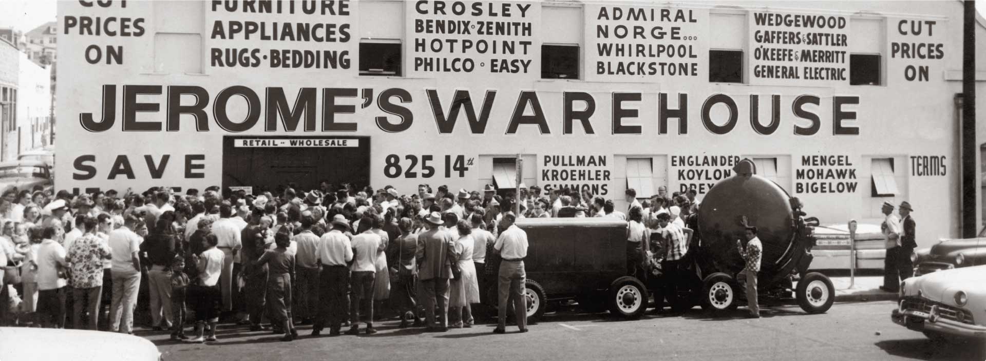 Jerome's Warehouse in 1954