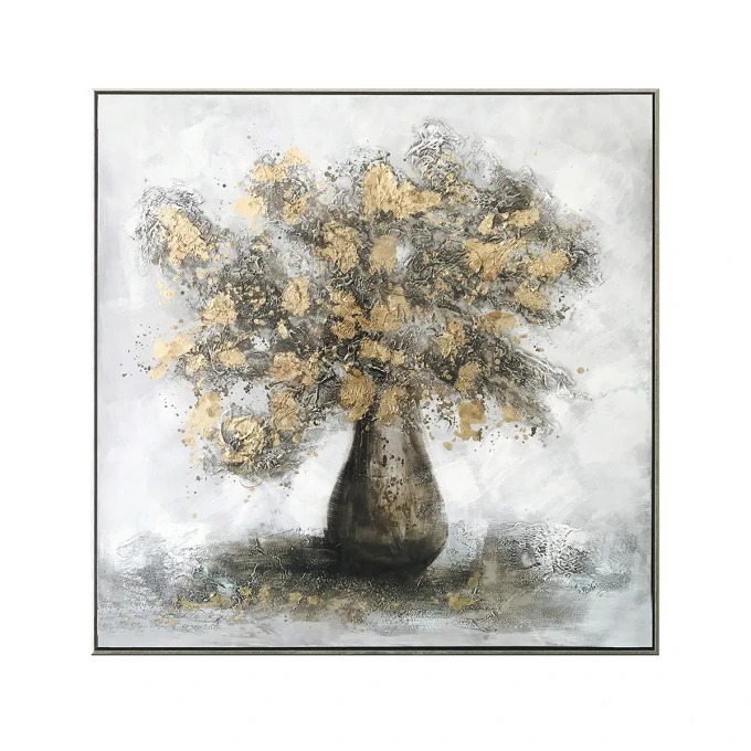 40" Golden Floral I Wall Art