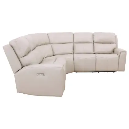 Modern Contemporary Sofa Sectionals, Simmons Bandera Fabric & Faux Leather Combo Sofa