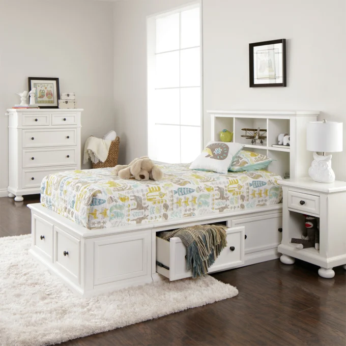 Berland Kids Bedroom Set 3 Piece, King Bookcase Storage Bed Sets