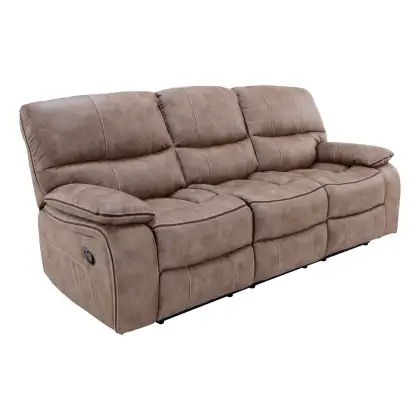3 Seater Recliner Couch Light Brown, Best 3 Seat Recliner Sofa