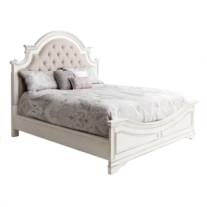 White Cal King Bed Frame Tufted, California King Bed Frame And Bedroom Set
