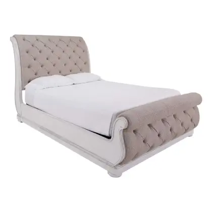 Savannah Sleigh Bed Upholstered, Queen Size Savannah Futon Sofa Bed