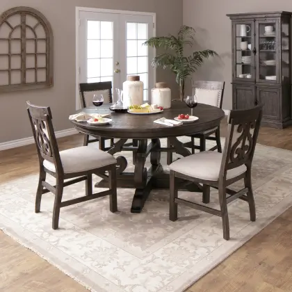 Hacienda Jerome S Furniture, Round Dining Table Set For 4 Size