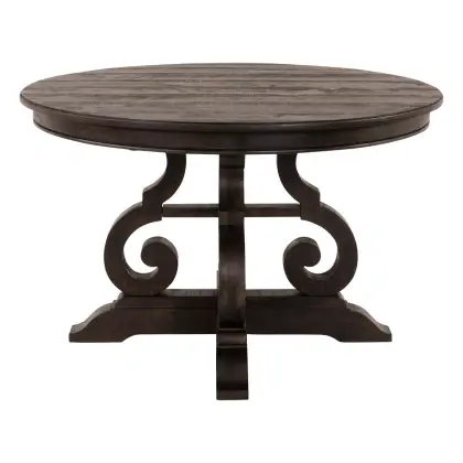 Rustic Pedestal Dining Table, How Wide Is A 48 Inch Round Table