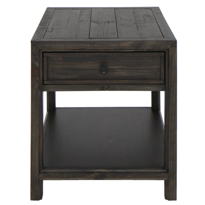 Sonoma End Table Distressed Plank, Extra Large Side Table With Storage