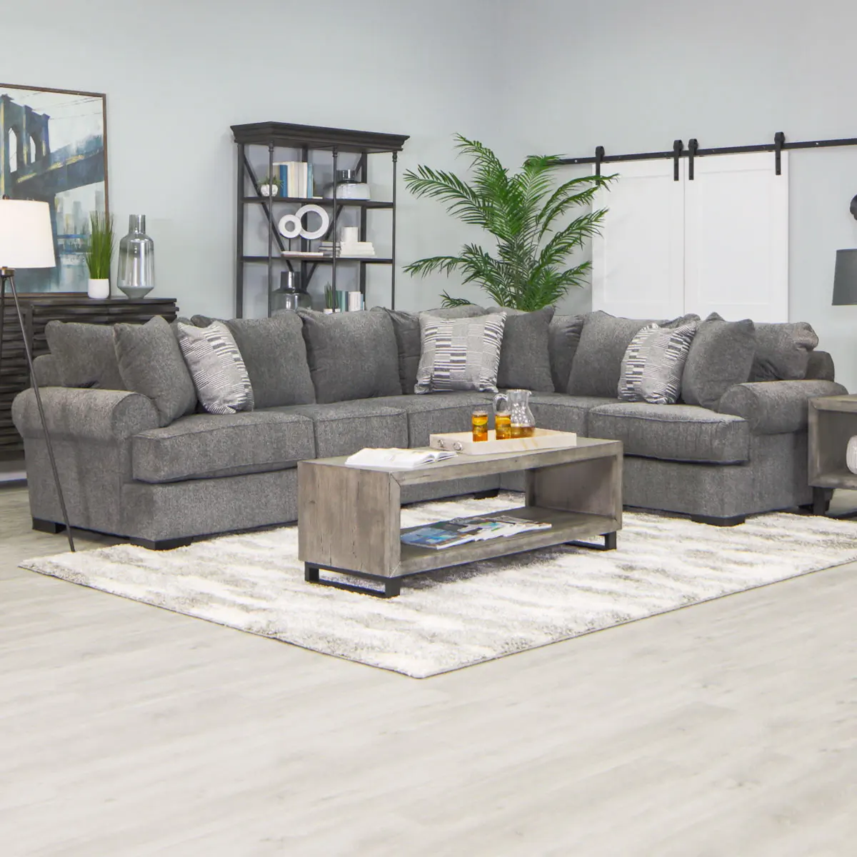 Pearson Sectional Sofa Grey 2 Piece Sectional Jerome's