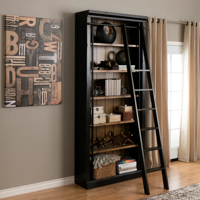 Shelf Bookcase, Wall Bookcase With Ladder