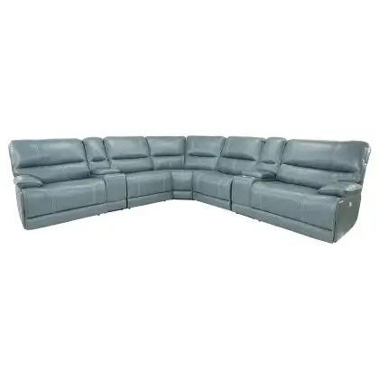 Dylan Power Reclining Sectional, Dylan Power Leather Sofa Bed