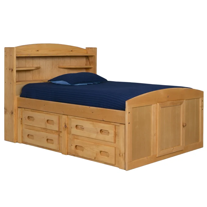Wrangler Storage Bed Natural Jerome S, Pine Twin Beds With Storage Drawers
