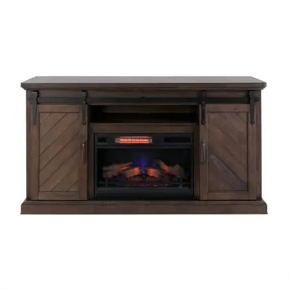 Console With Electric Fireplace, Chimney Free Electric Fireplace Tv Stand