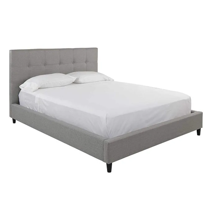 Palmer Gray Upholstered Bed | Jerome's Furniture